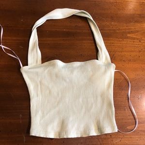 Urban Outfitters mint green cropped halter